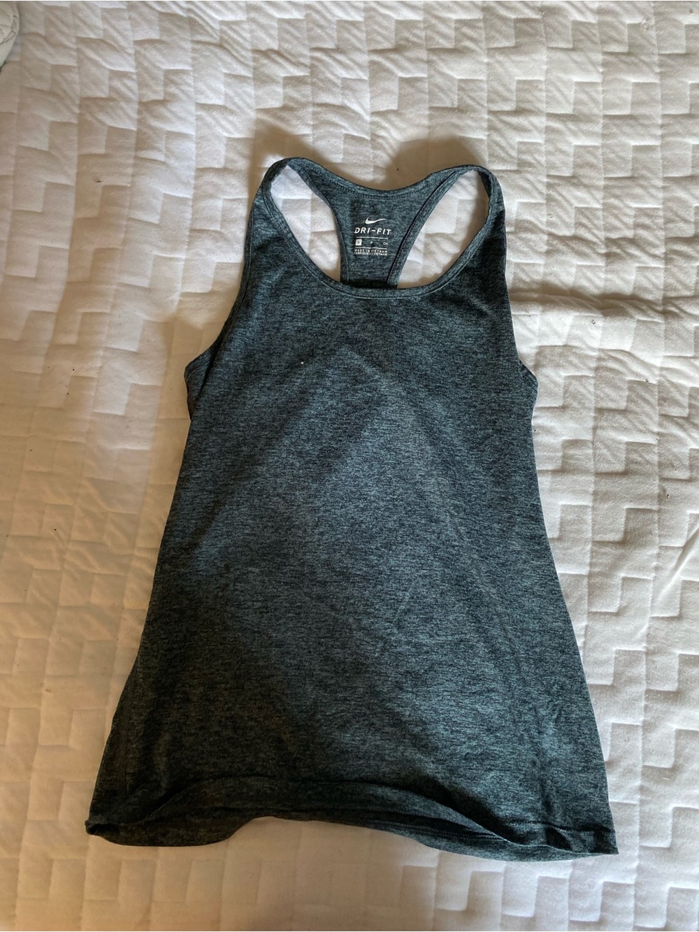 Nike Women's Heather Charcoal Racerback Tank Top